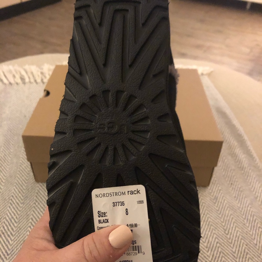 Black mini UGG boots